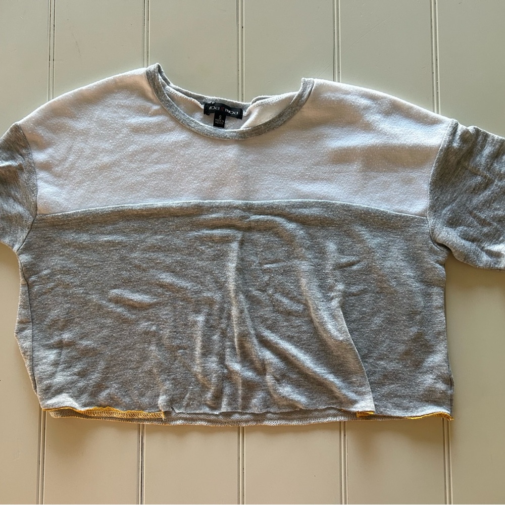 Bebe Gray and White Tee